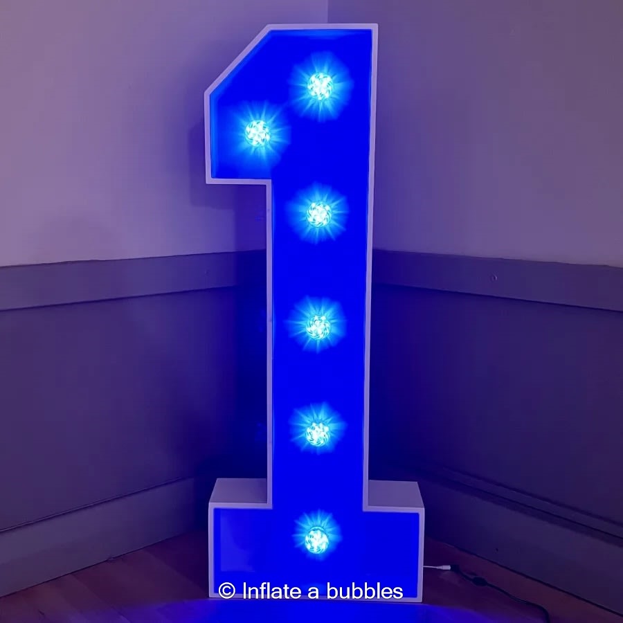 Light up LED Numbers Hire in Kings Lynn and Surrounding areas